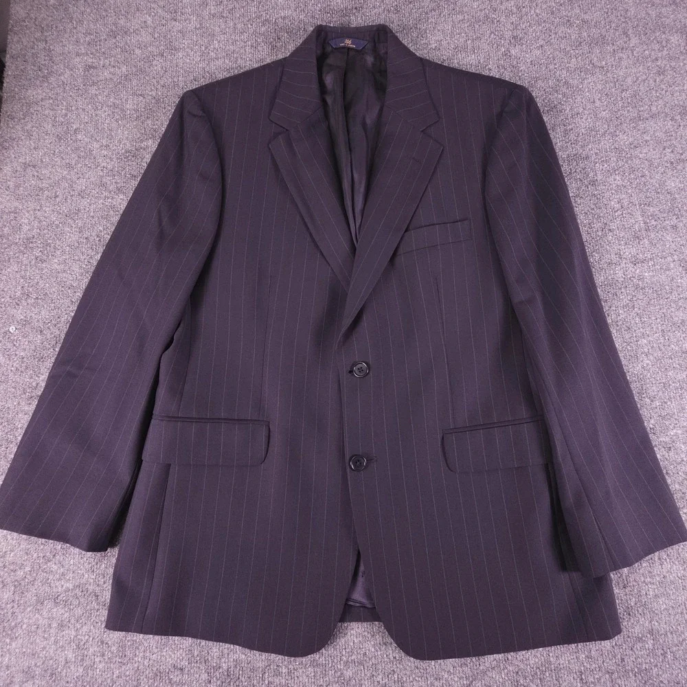 Brooks Brothers Blazer Sport Coat Jacket Mens 41S Navy‎ Pin Str Wool 346 Stretch